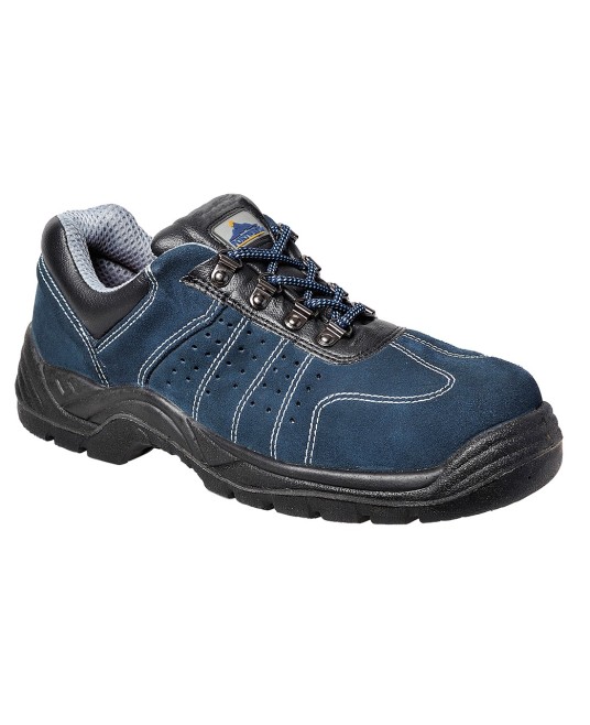 Pantofi de protectie cu bombeu metalic si lamela, perforatii pentru plus de respirabilitate S1P [FW02] Albastru