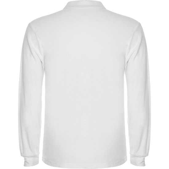 Tricou polo maneca lunga barbati 220g/mp, alb Tricou polo maneca lunga barbati 220g/mp, alb