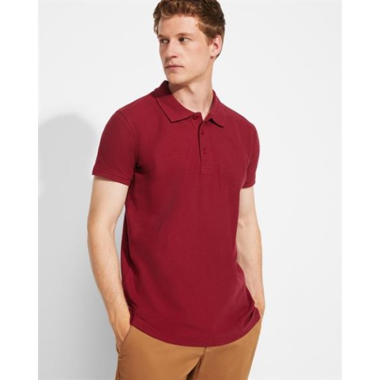 Tricou polo premium barbati, bumbac 200g/mp, Visiniu