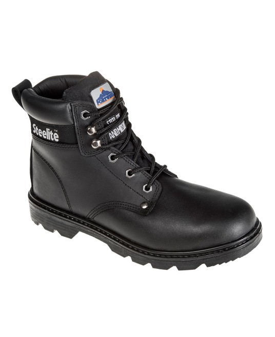 Bocanci de protectie bombeu metalic si lamela, talpa PU/TPU S3 [FW11] Negru