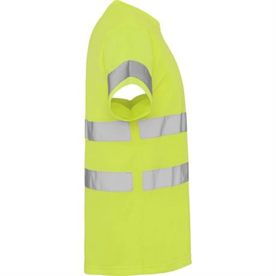 Tricou reflectorizant cu maneca scurta, 130g/m2 Galben Tricou reflectorizant cu maneca scurta, 130g/m2 Galben