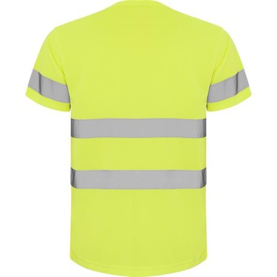 Tricou reflectorizant cu maneca scurta, 130g/m2 Galben Tricou reflectorizant cu maneca scurta, 130g/m2 Galben