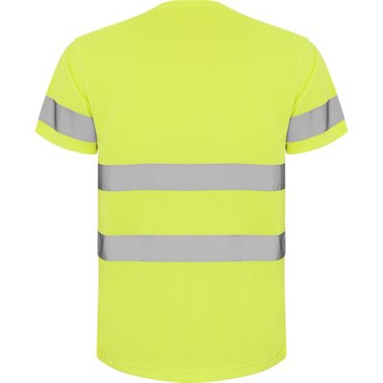 Tricou reflectorizant cu maneca scurta, 130g/mp Galben