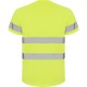 Tricou reflectorizant cu maneca scurta, 130g/mp Galben