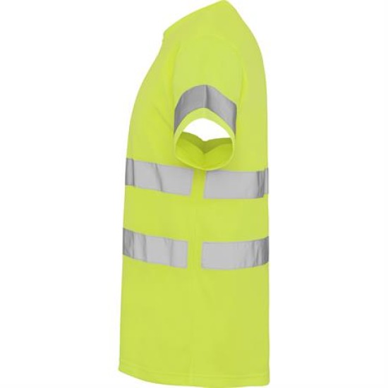 Tricou reflectorizant cu maneca scurta, 130g/m2 Galben Tricou reflectorizant cu maneca scurta, 130g/m2 Galben