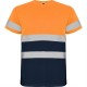 Tricou reflectorizant cu maneca scurta, 130g/m2 Portocaliu si bleumarin Tricou reflectorizant cu maneca scurta, 130g/m2 Portocaliu si bleumarin