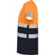 Tricou reflectorizant cu maneca scurta, 130g/m2 Portocaliu si bleumarin Tricou reflectorizant cu maneca scurta, 130g/m2 Portocaliu si bleumarin