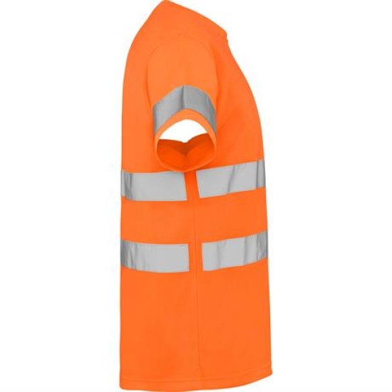 Tricou reflectorizant cu maneca scurta, 130g/m2 Portocaliu Tricou reflectorizant cu maneca scurta, 130g/m2 Portocaliu