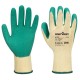 Manusi de protectie bumbac imersate in latex Grip [A100] Verde