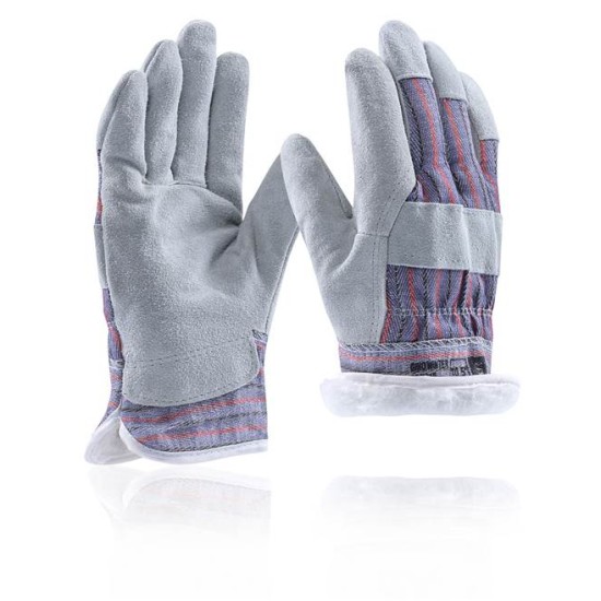 Manusi de iarna Gino Winterdin spalt bovina si bumbac, gri, 10/XL Manusi de iarna Gino Winterdin spalt bovina si bumbac, gri, 10/XL