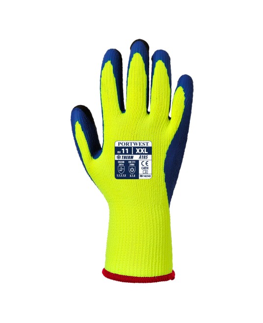 Manusi de protectie termica frig, dublu imersate latex, galbene