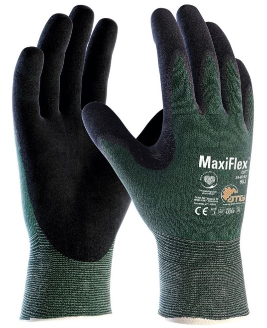 Manusi MaxiFlex CUT 34-8743 antitaiere, touch screen, verde
