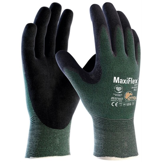 Manusi MaxiFlex CUT 34-8743 antitaiere, touch screen, verde