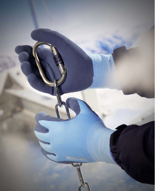 Manusi imersate de iarna Winfine protectie mecanica si termica frig-caldura, albastru deschis