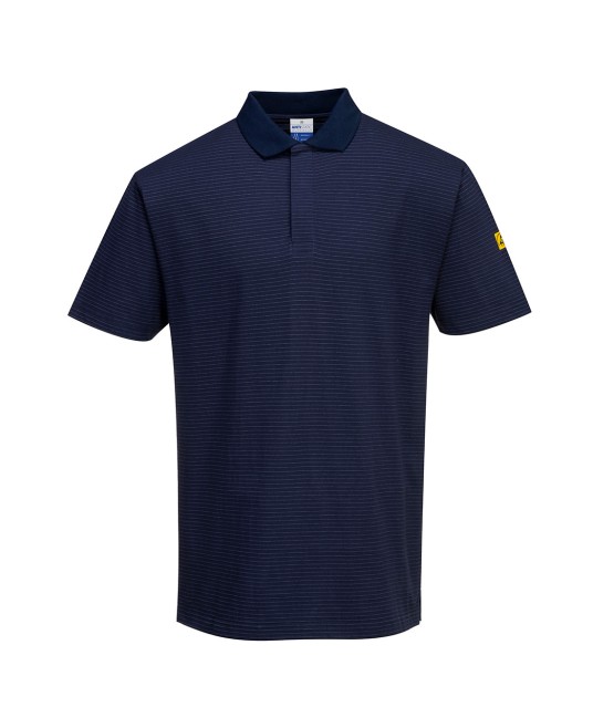 Tricou ESD antistatic cu maneca scurta, polo, 195g/m2 [AS21] Bleumarin