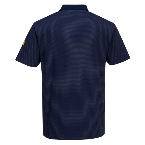 Tricou ESD antistatic cu maneca scurta, polo, 195g/m2 [AS21] Bleumarin