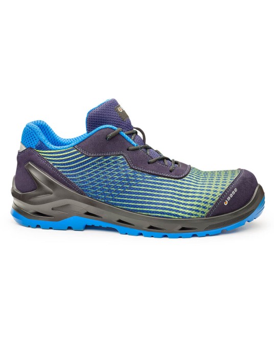 Pantofi de protectie Base i-Cyber S1B ESD SRC, bombeu si lamela nemetalice, bleumarin-albastru-fluorescent 