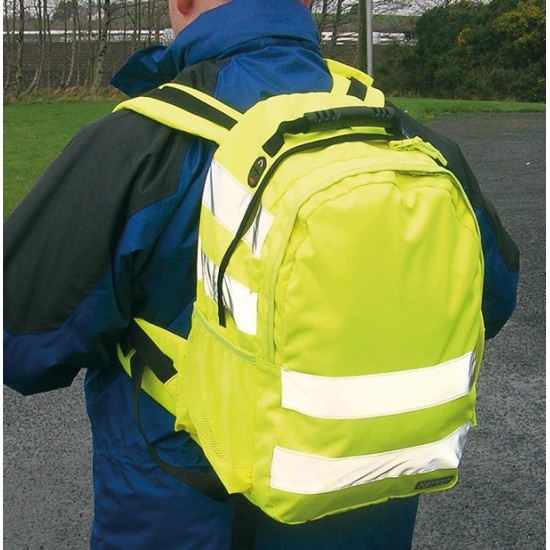 Rucsac cu benzi reflectorizante Hi-Vis [B905] Galben