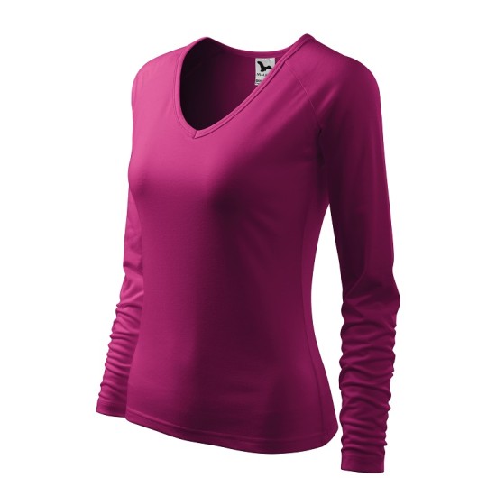 Tricou maneca lunga femei, bumbac 180g/m2, Malfini Elegance 127, Roz inchis Tricou maneca lunga femei, bumbac 180g/m2, Malfini Elegance 127, Roz inchis
