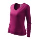 Tricou maneca lunga femei, bumbac 180g/m2, Malfini Elegance 127, Roz inchis Tricou maneca lunga femei, bumbac 180g/m2, Malfini Elegance 127, Roz inchis