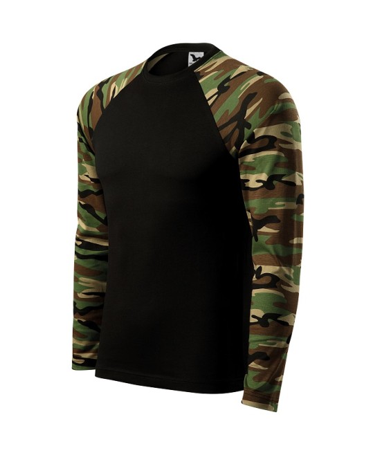 Tricou cu maneca lunga unisex Camuflaj maro