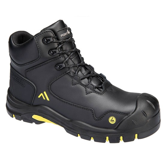 Bocanci de protectie S3S ESD HRO SR SC FO, Negru/Galben Bocanci de protectie S3S ESD HRO SR SC FO, Negru/Galben
