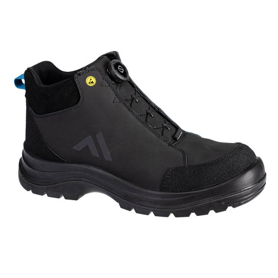 Bocanci de protectie cu inchidere BOA, S3S ESD SR FO Negru/Albastru Bocanci de protectie cu inchidere BOA, S3S ESD SR FO Negru/Albastru