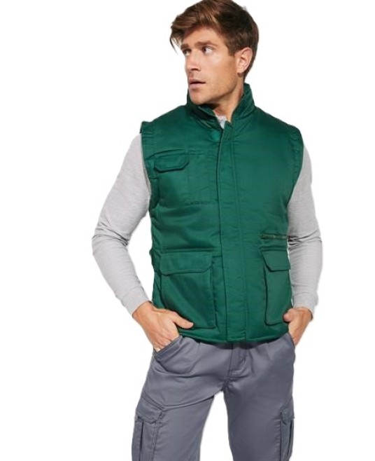 Vesta vatuita  tercot verde– rezistenta și confortabila