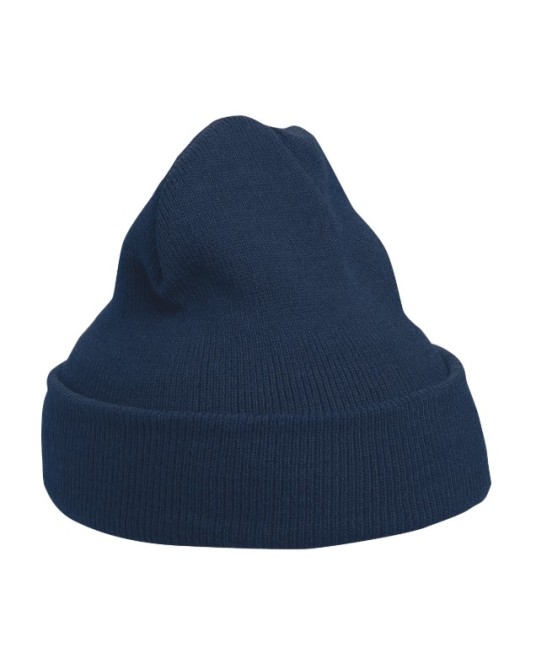 Caciula tricotata acril, bleumarin