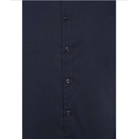 Camasa barbati cu maneca lunga, model slim fit si guler apretat, 120 g/mp, Albastru deschis