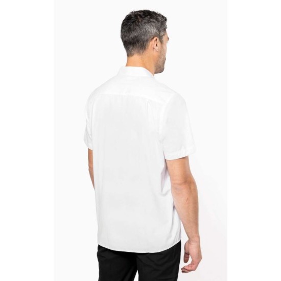 Camasa maneca scurta barbati, 125 g/mp, Alb