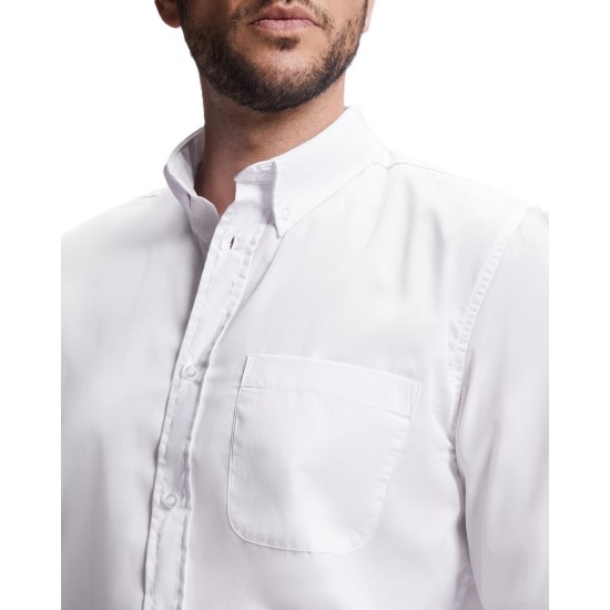 Camasa cu  guler inchis cu nasturi, negru