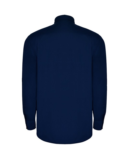 Camasa cu guler inchis cu nasturi, bleumarin