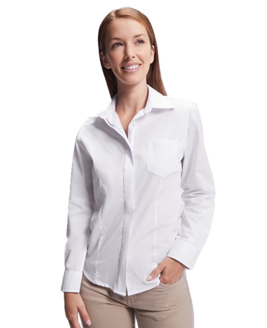 Camasa clasica femei, 130g/m2, alb