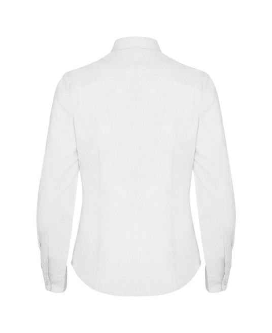 Camasa Oxford femei, buzunar pe piept, densitate 140g/m2, alb