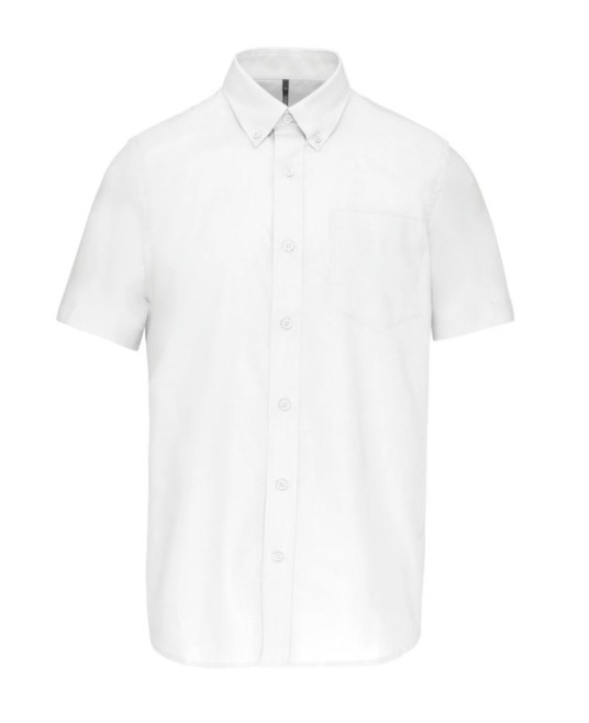 Camasa Oxford maneca scurta, 135g/m2 Kariban 535, Alb