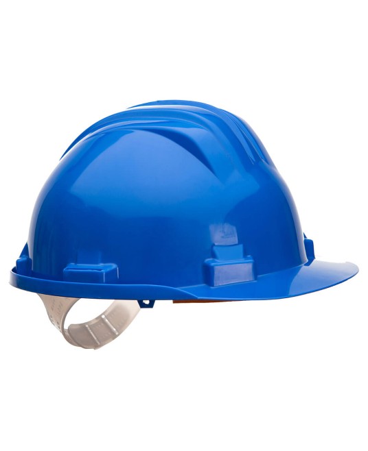 Casca de protectie dielectrica, cu scurgere pentru ploaie, Albastru