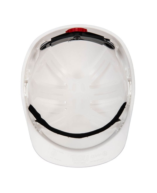 Casca de protectie ventilata, reglare cu rotor, Alb