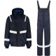 Costum de iarna cu dungi reflectorizante (salopeta cu pieptar si jacheta), bleumarin Costum de iarna cu dungi reflectorizante (salopeta cu pieptar si jacheta), bleumarin