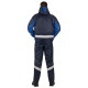 Costum de iarna cu dungi reflectorizante (salopeta cu pieptar si jacheta), bleumarin Costum de iarna cu dungi reflectorizante (salopeta cu pieptar si jacheta), bleumarin