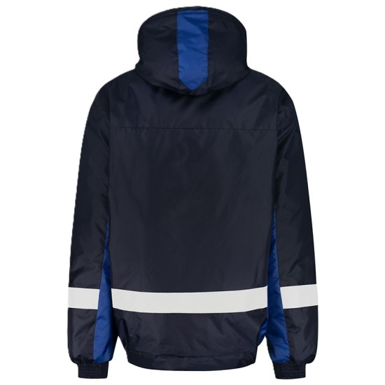 Costum de iarna cu dungi reflectorizante (salopeta cu pieptar si jacheta), bleumarin Costum de iarna cu dungi reflectorizante (salopeta cu pieptar si jacheta), bleumarin