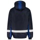 Costum de iarna cu dungi reflectorizante (salopeta cu pieptar si jacheta), bleumarin Costum de iarna cu dungi reflectorizante (salopeta cu pieptar si jacheta), bleumarin