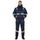 Costum de iarna cu dungi reflectorizante (salopeta cu pieptar si jacheta), bleumarin Costum de iarna cu dungi reflectorizante (salopeta cu pieptar si jacheta), bleumarin