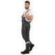 Costum de iarna cu dungi reflectorizante (salopeta cu pieptar si jacheta), gri Costum de iarna cu dungi reflectorizante (salopeta cu pieptar si jacheta), gri