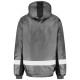 Costum de iarna cu dungi reflectorizante (salopeta cu pieptar si jacheta), gri Costum de iarna cu dungi reflectorizante (salopeta cu pieptar si jacheta), gri
