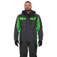 Costum impermeabil vatuit (salopeta cu pieptar + jacheta), gri si verde Costum impermeabil vatuit (salopeta cu pieptar + jacheta), gri si verde