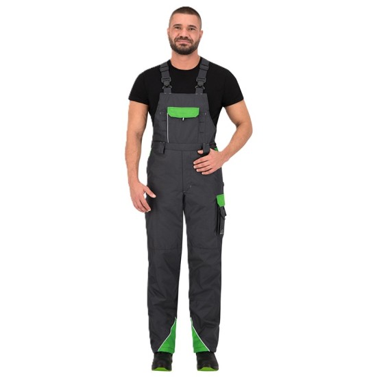 Costum impermeabil vatuit (salopeta cu pieptar + jacheta), gri si verde Costum impermeabil vatuit (salopeta cu pieptar + jacheta), gri si verde
