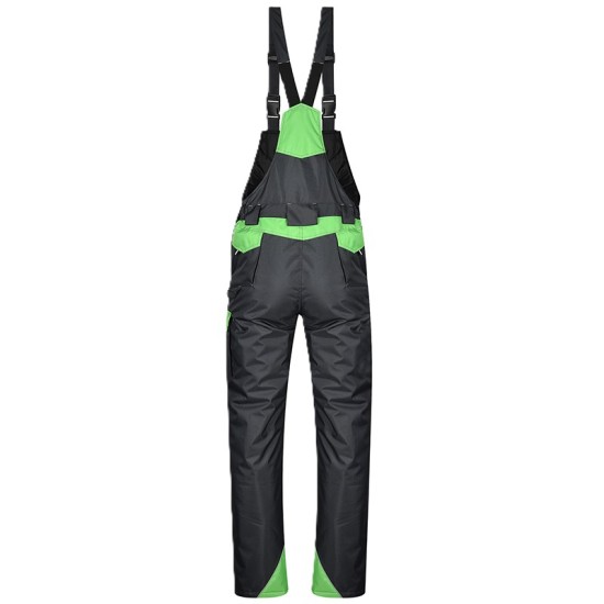 Costum impermeabil vatuit (salopeta cu pieptar + jacheta), gri si verde Costum impermeabil vatuit (salopeta cu pieptar + jacheta), gri si verde