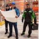 Costum impermeabil vatuit (salopeta cu pieptar + jacheta), gri si verde Costum impermeabil vatuit (salopeta cu pieptar + jacheta), gri si verde