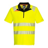 Tricou polo HiVis premium slimfit, galben neon